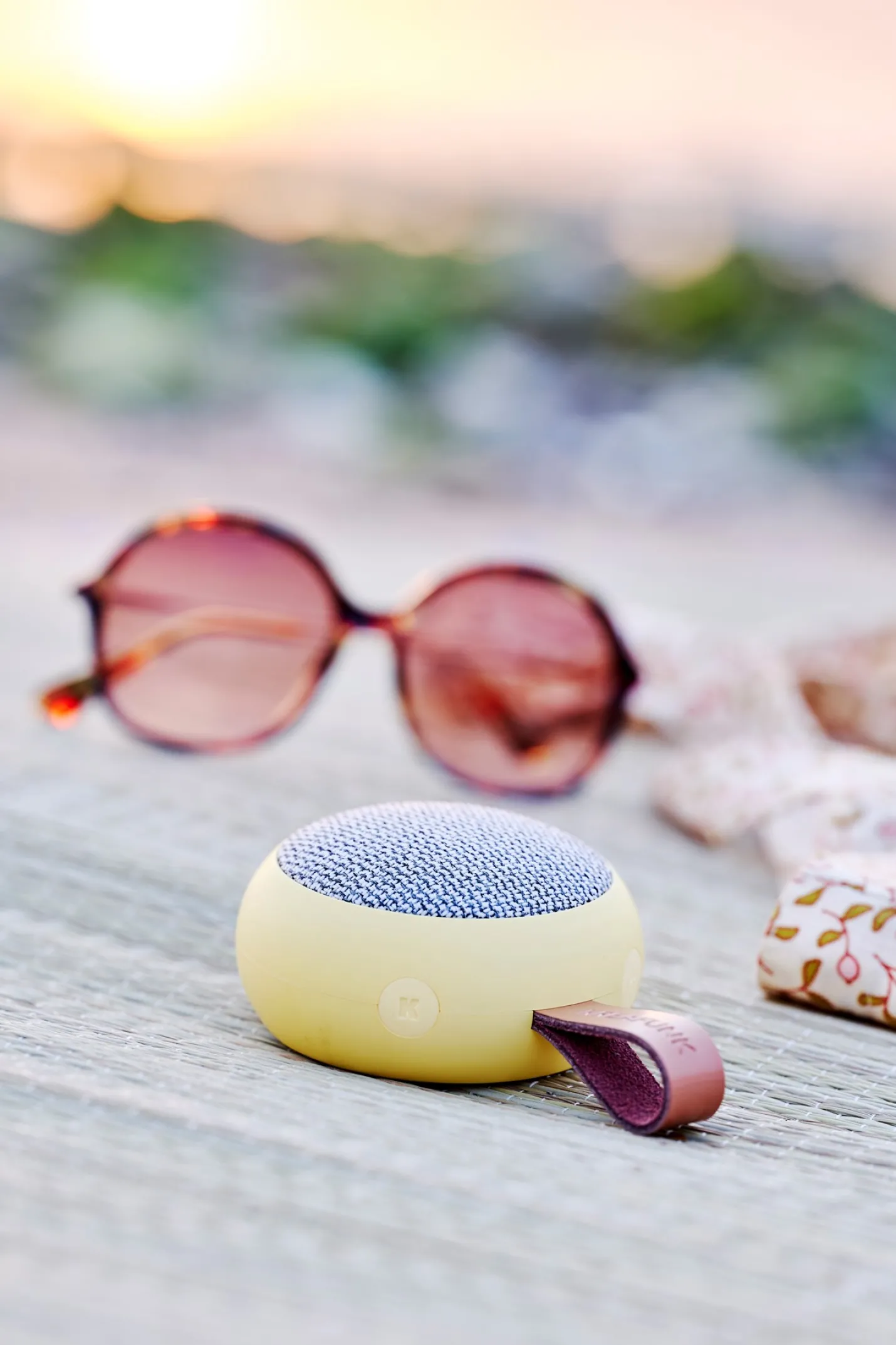 Sale Søstrene Grene Schweiz AGO II FABRIC Bluetooth-Lautsprecher Lemon