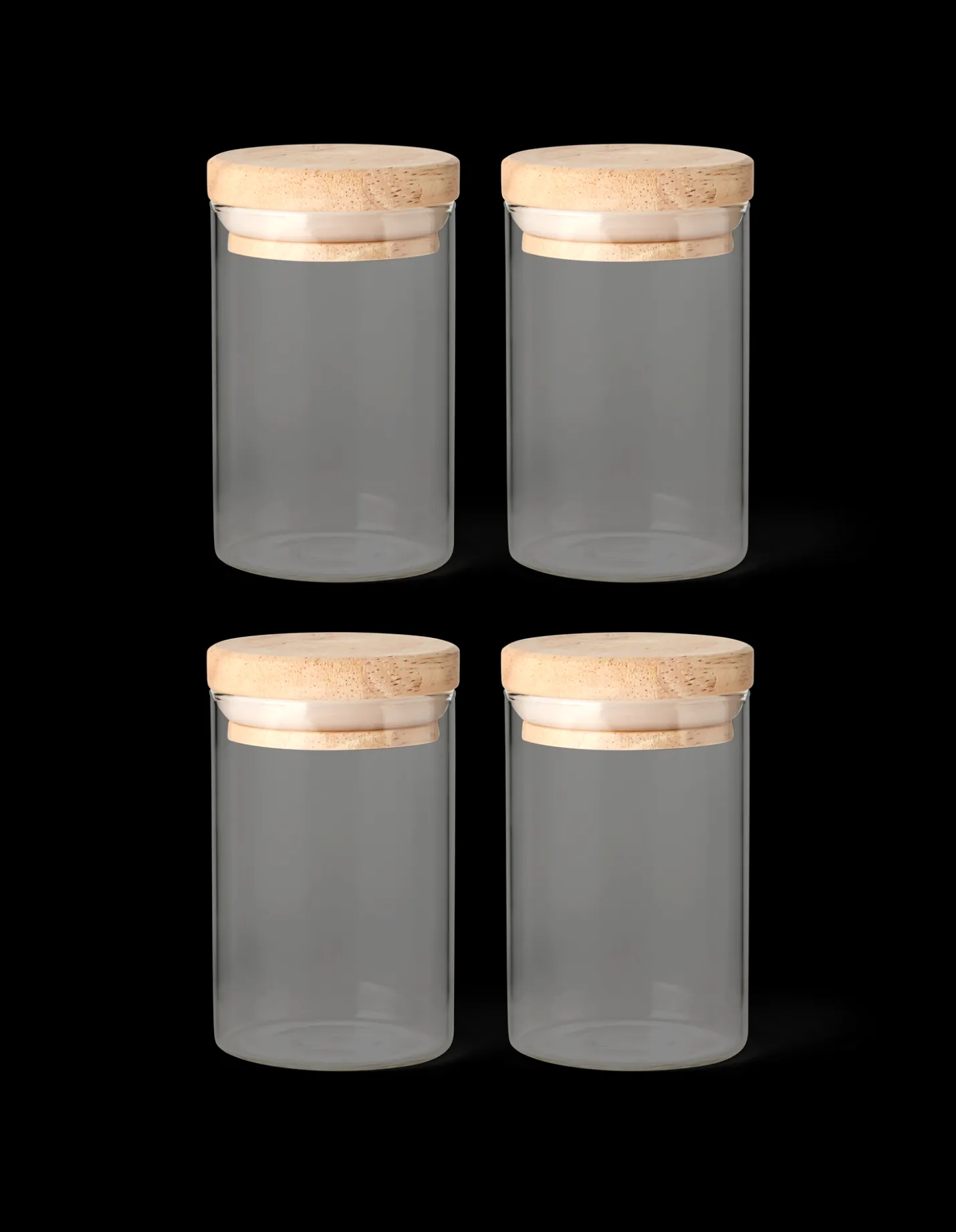 Hot Søstrene Grene Schweiz Aufbewahrungsgläser Mit Deckel 4er-Pack Clear