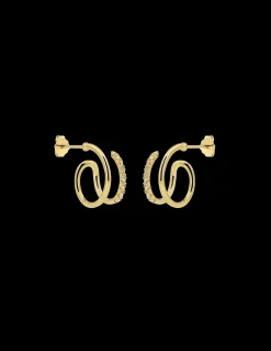 Best Søstrene Grene Schweiz Double Swirl Ohrringe Gold