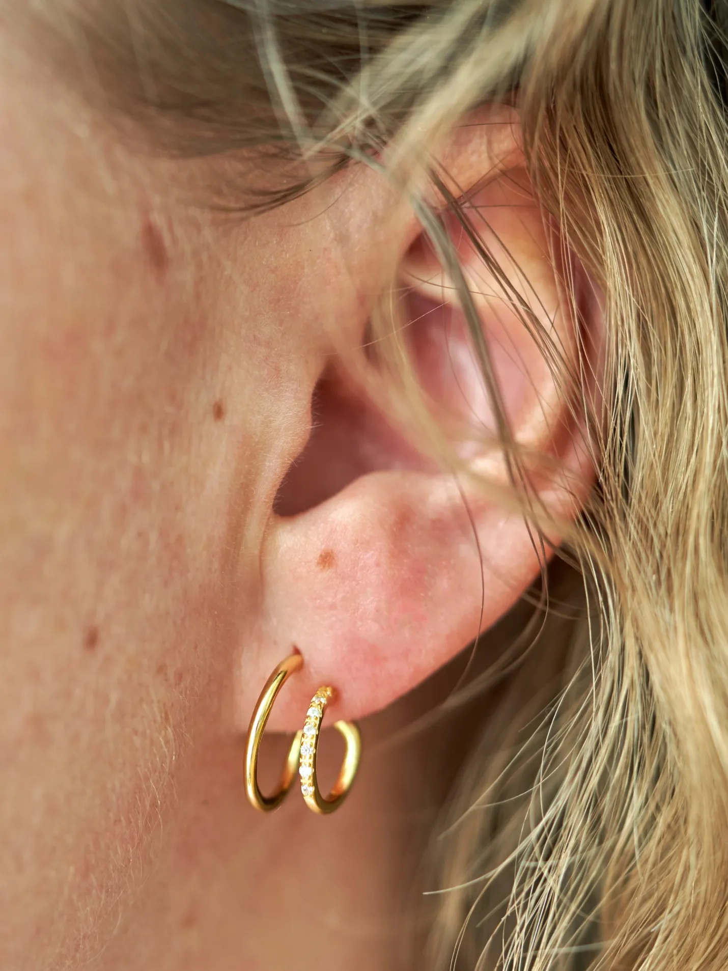 Best Søstrene Grene Schweiz Double Swirl Ohrringe Gold