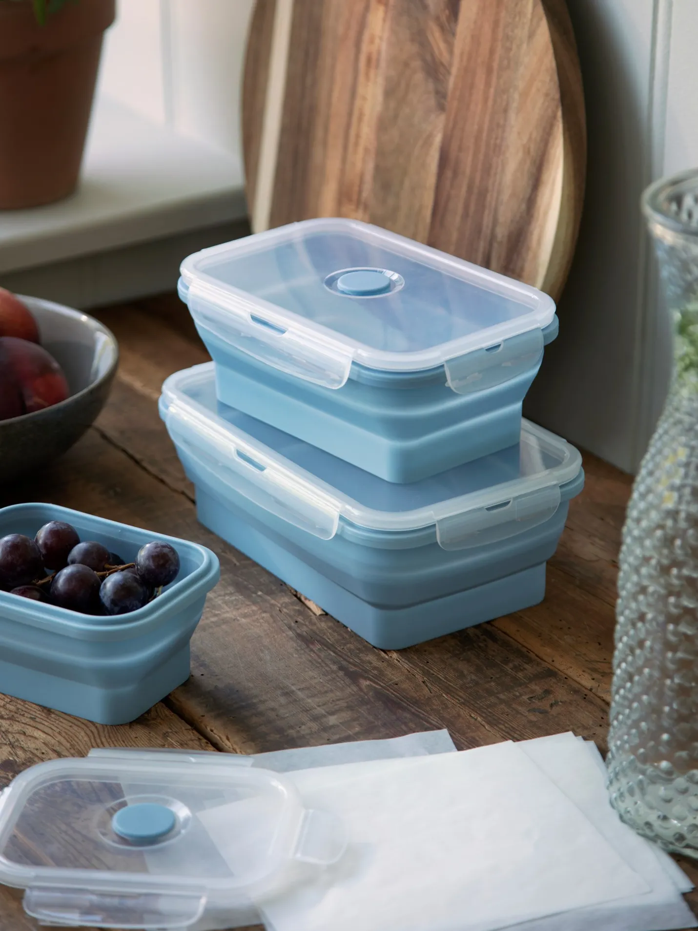 Hot Søstrene Grene Schweiz Faltbarer Lebensmittelbehälter Misty Blue