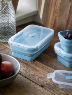 Online Søstrene Grene Schweiz Faltbarer Lebensmittelbehälter Misty Blue