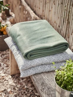 Clearance Søstrene Grene Schweiz Fleecedecke Moss Green