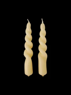 Discount Søstrene Grene Schweiz Gedrehte Kerze 14 Cm 2er-Pack Light Olive