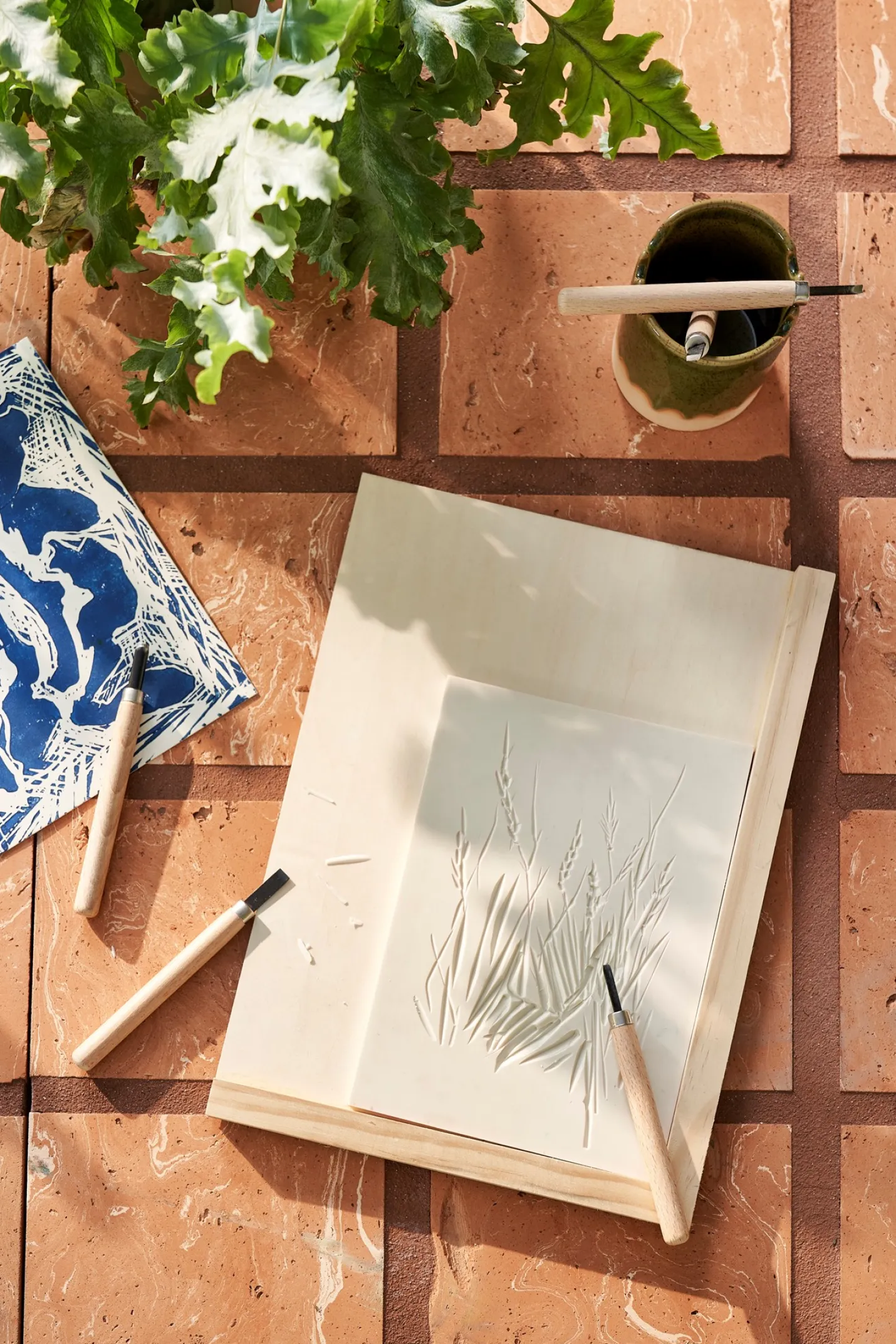 Outlet Søstrene Grene Schweiz Gummiplatte A5 Für Linolschnitt Off White
