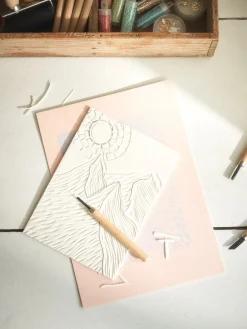 Outlet Søstrene Grene Schweiz Gummiplatte A5 Für Linolschnitt Off White