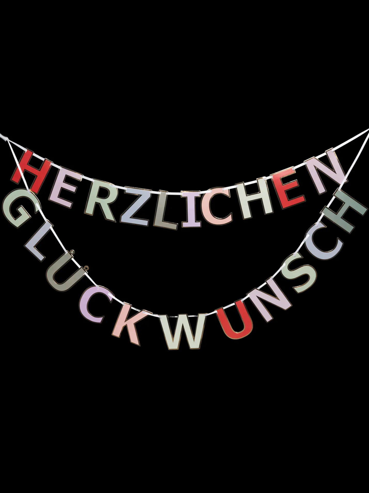 Discount Søstrene Grene Schweiz Herzlichen Glückwunsch-Girlande Multi