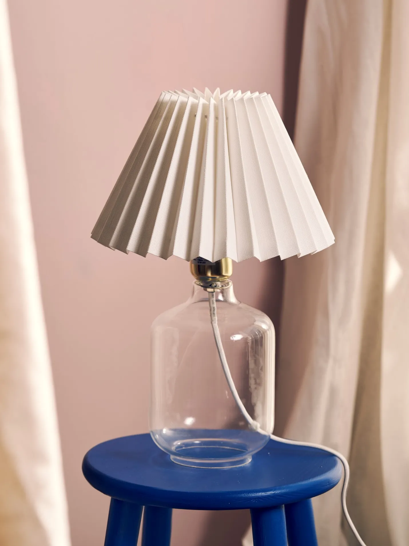 Clearance Søstrene Grene Schweiz Plissierter Lampenschirm White