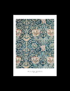 Clearance Søstrene Grene Schweiz Poster Blue Flowers 40 X 50 Milky Blue