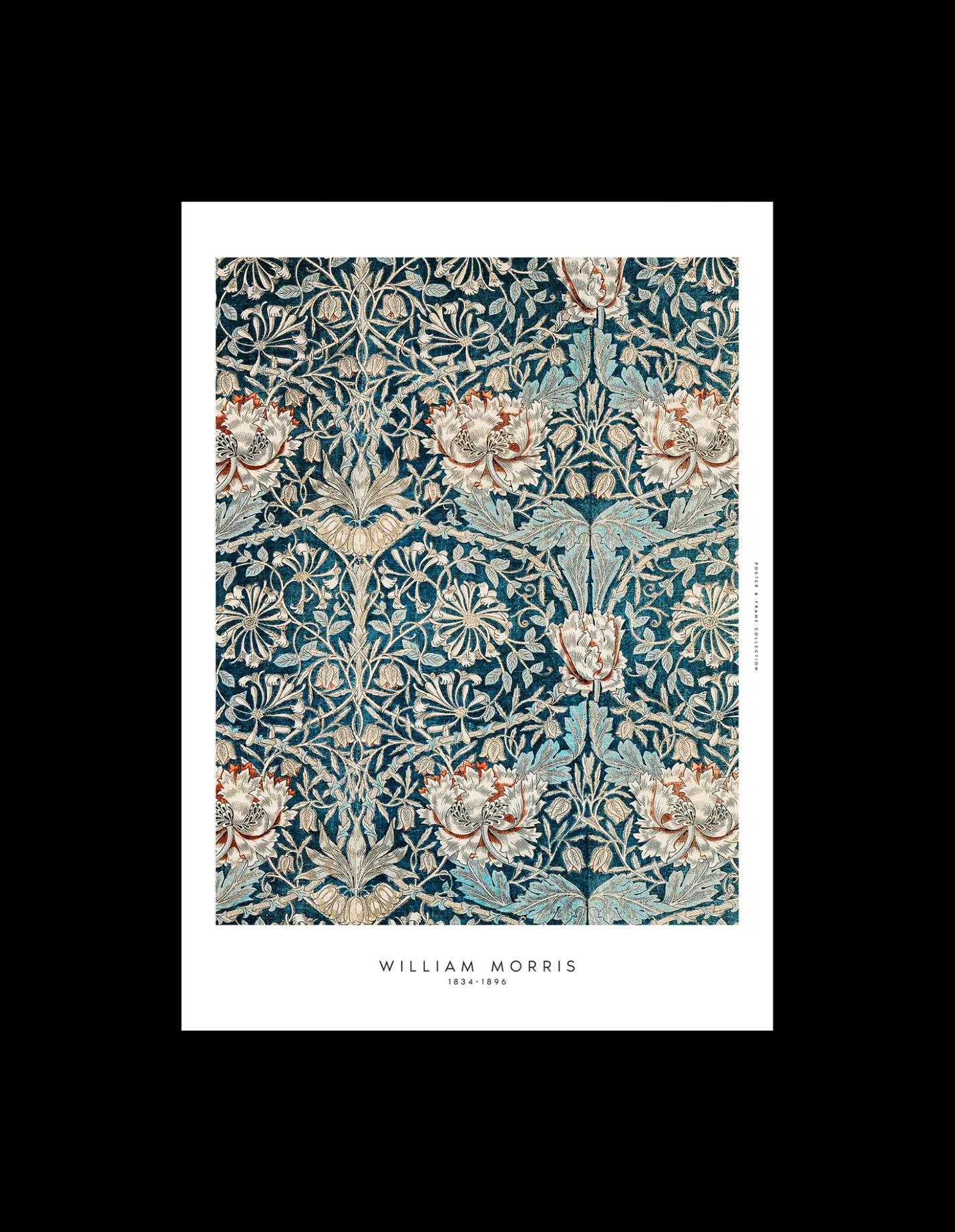 Clearance Søstrene Grene Schweiz Poster Blue Flowers 40 X 50 Milky Blue