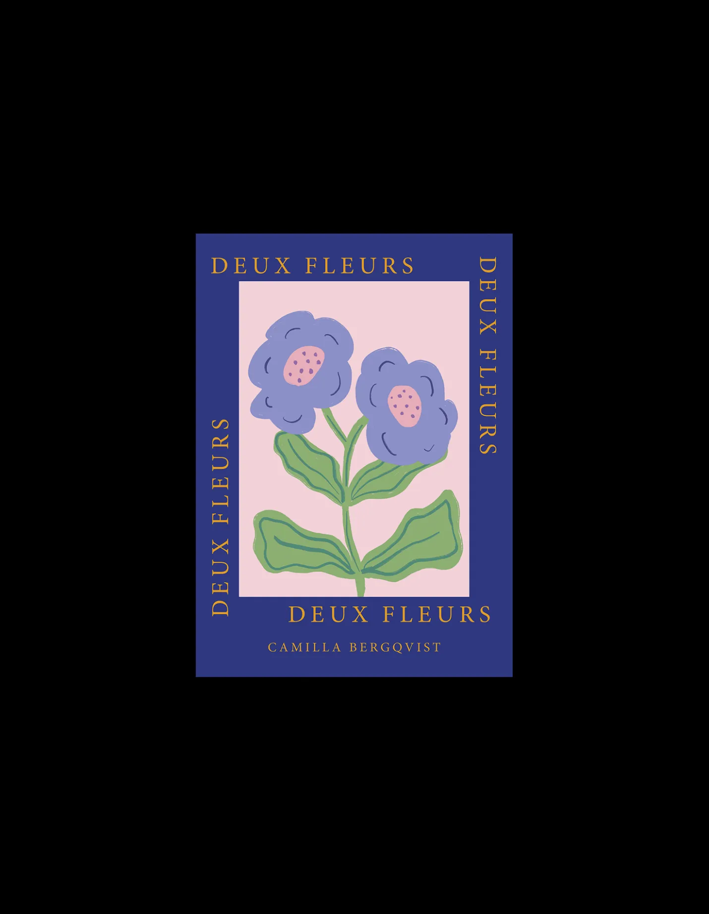 Online Søstrene Grene Schweiz Poster Deux Fleurs Dunkelblau A4 Orchid Lilac
