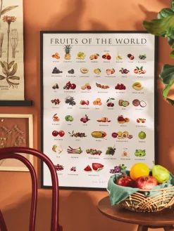 Søstrene Grene Schweiz Poster Fruits Of The World 50 X 70 Multi