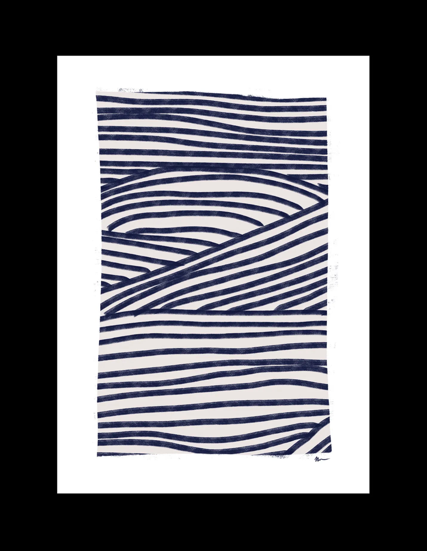 Outlet Søstrene Grene Schweiz Poster Merge 50 X 70 Azure Blue