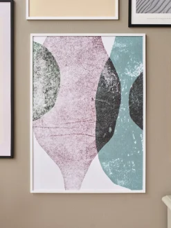 Outlet Søstrene Grene Schweiz Poster Poppy Seed - 2 Cacao/Teal 50 X 70 Multi