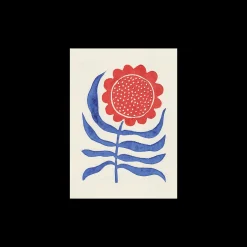 Outlet Søstrene Grene Schweiz Poster Red Flower / Lino Print A3 Tomato Red