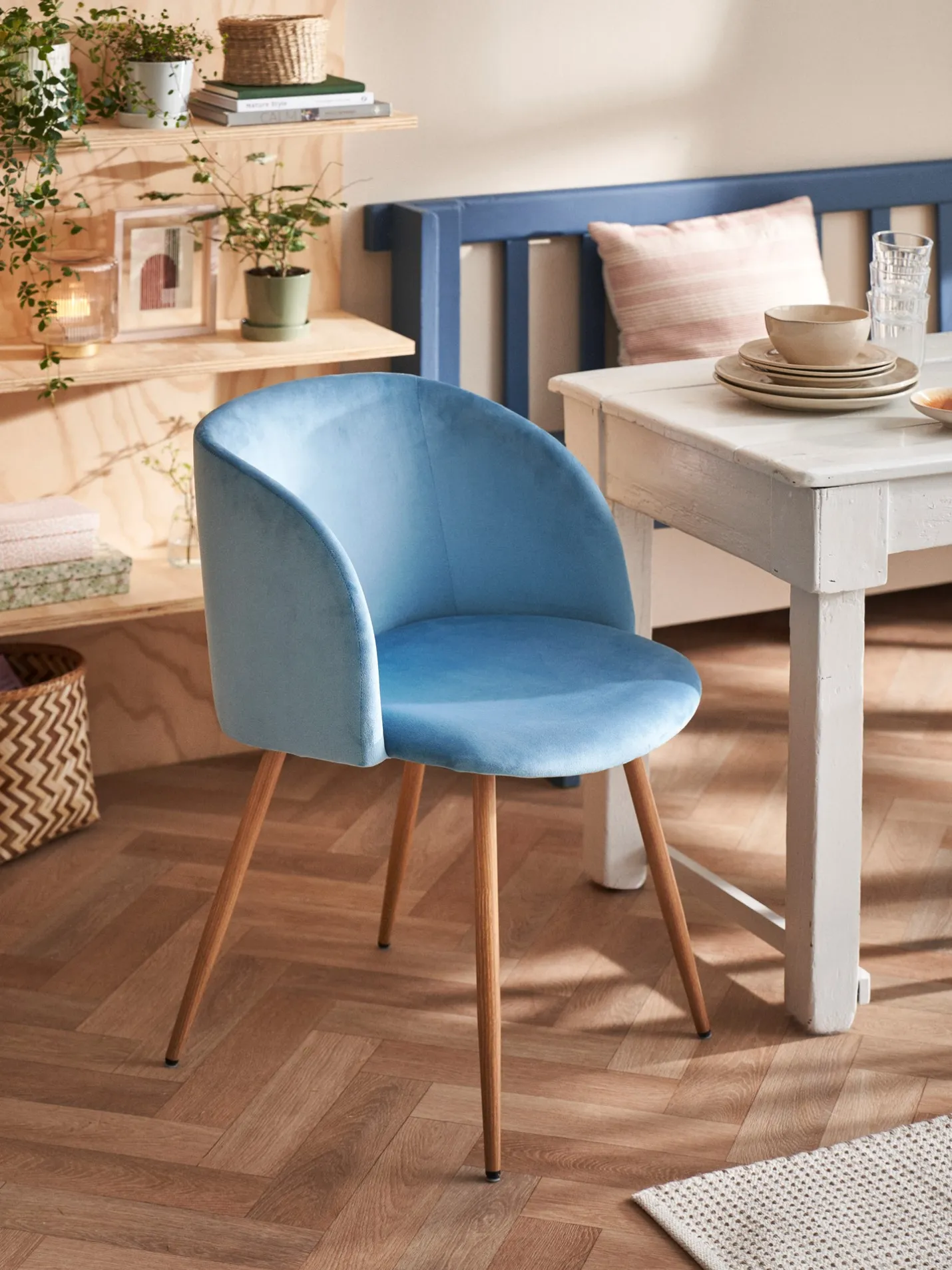 Best Søstrene Grene Schweiz Samtstuhl Storm Blue