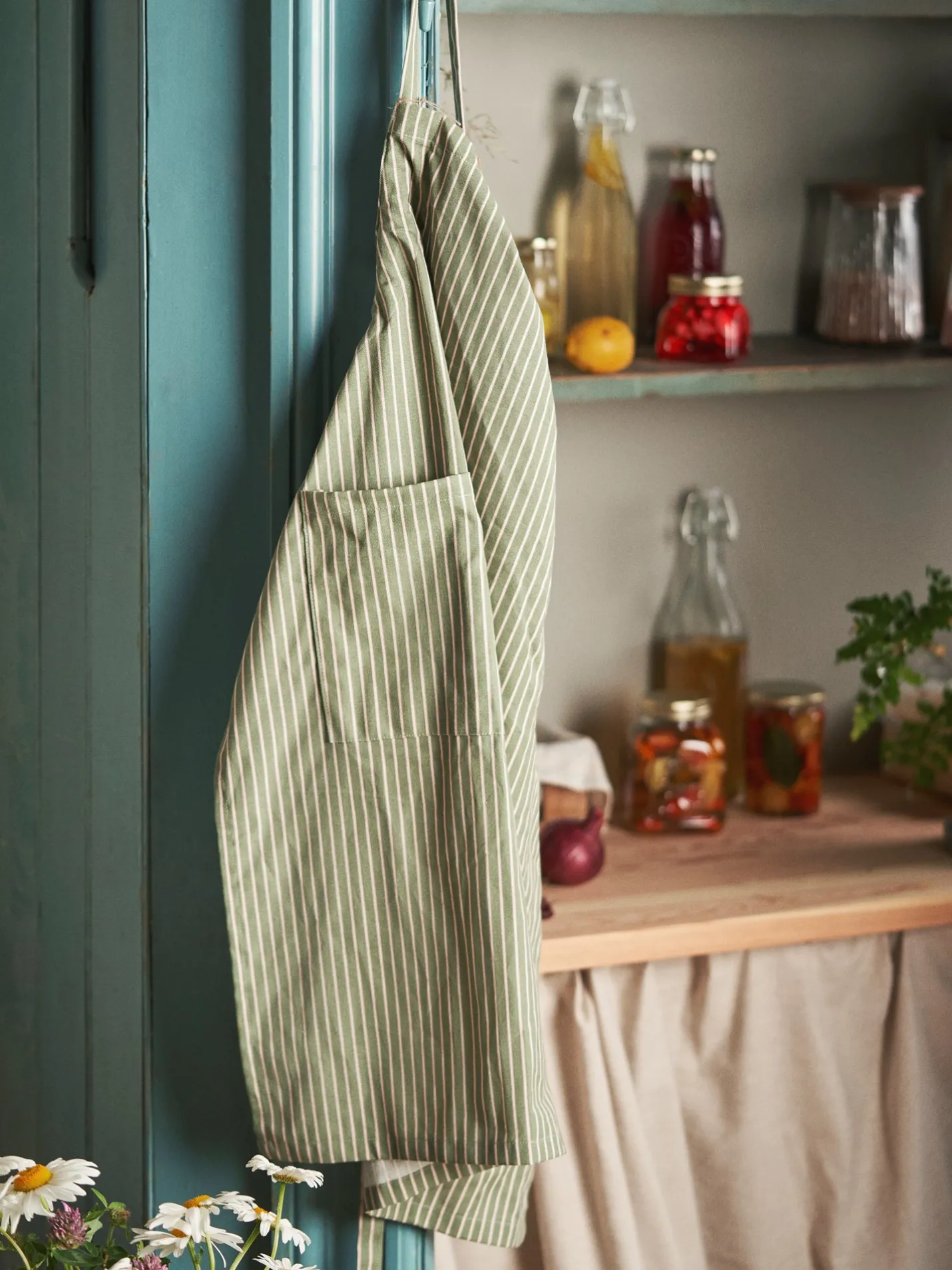 New Søstrene Grene Schweiz Schürze Olive Green