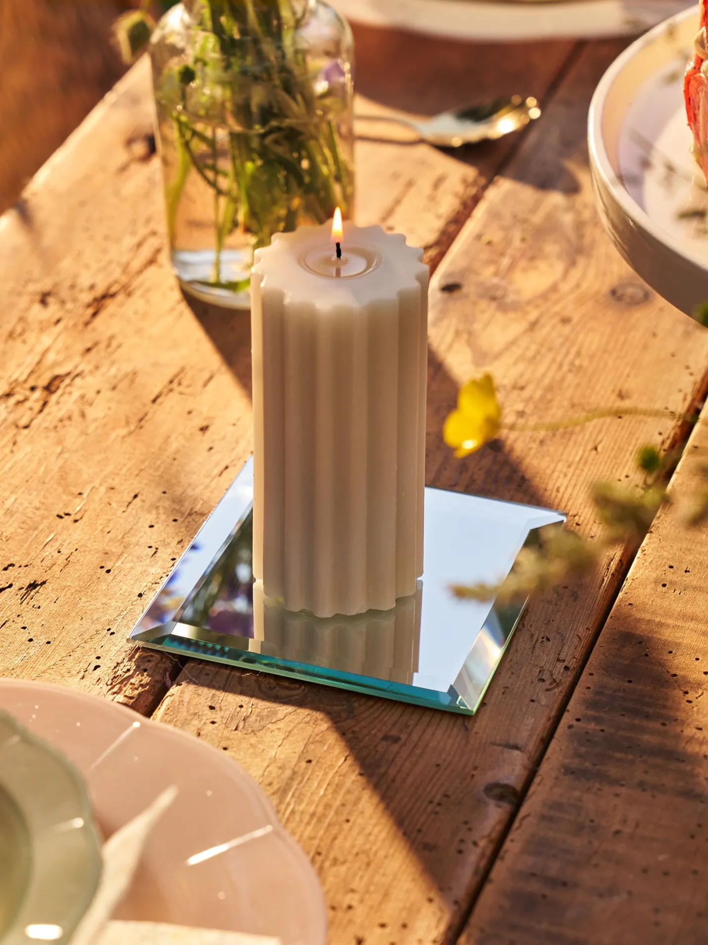 Clearance Søstrene Grene Schweiz Spiegelteller Für Kerzen Silver