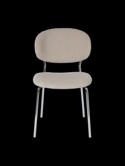Clearance Søstrene Grene Schweiz Stuhl Mit Bouclé-Stoff Off White