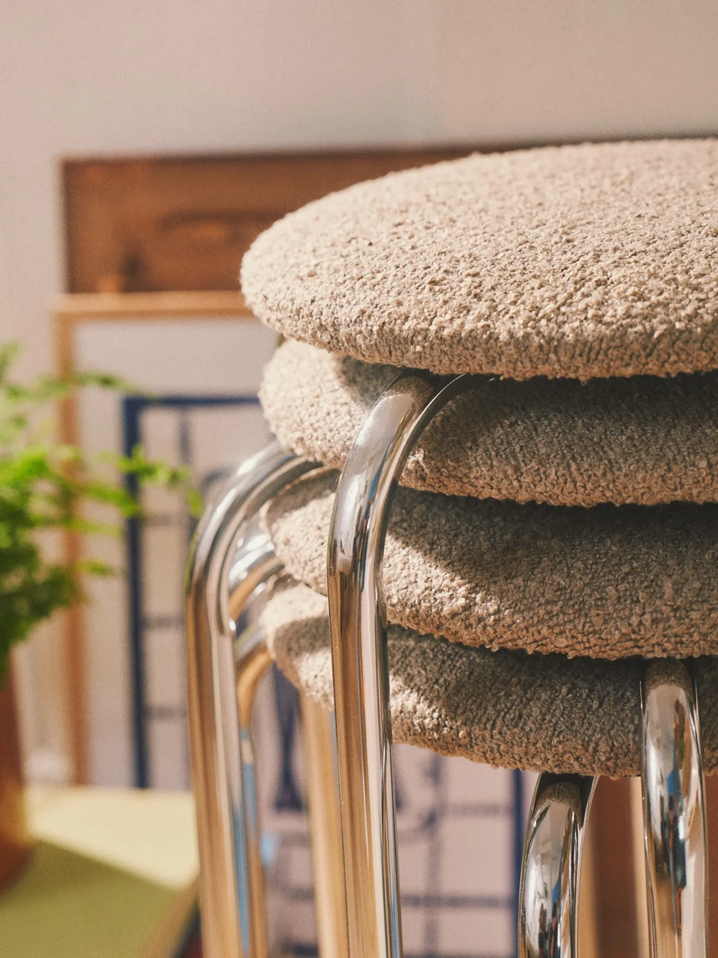 Best Søstrene Grene Schweiz Stuhl Mit Bouclé-Stoff
