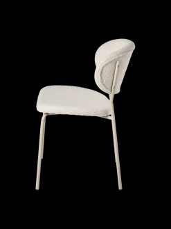 Online Søstrene Grene Schweiz Stuhl Mit Bouclé-Stoff 2er-Pack Off White