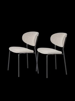 Hot Søstrene Grene Schweiz Stuhl Mit Bouclé-Stoff 2er-Pack Grey