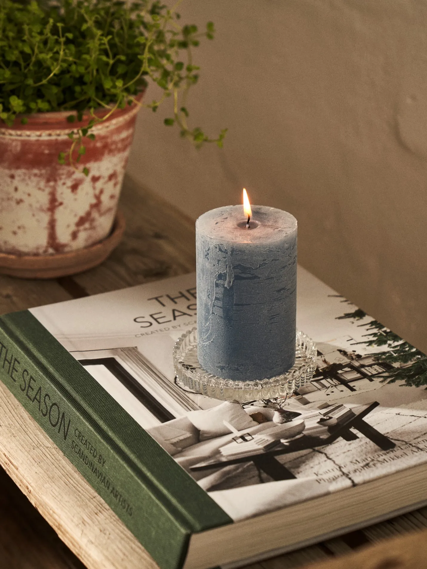 Sale Søstrene Grene Schweiz Stumpenkerze 10 Cm Misty Blue