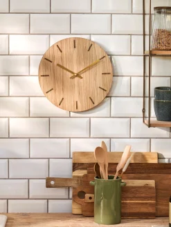 Online Søstrene Grene Schweiz Wanduhr Light Oak Ø28 Nature