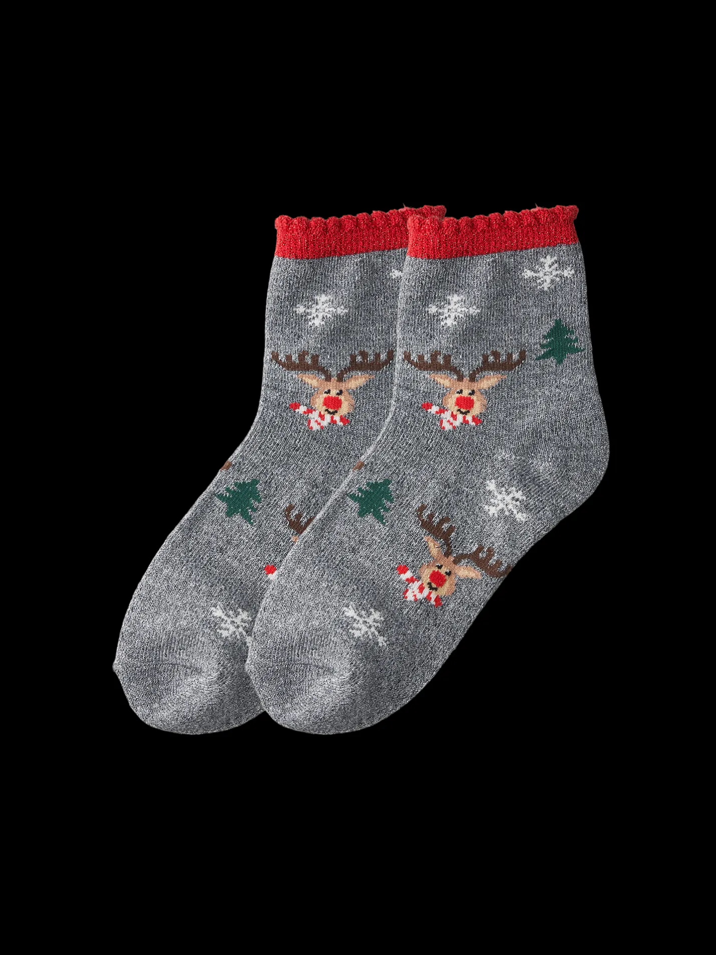 New Søstrene Grene Schweiz Weihnachtssocken Für Kinder 31/34 Anthracite