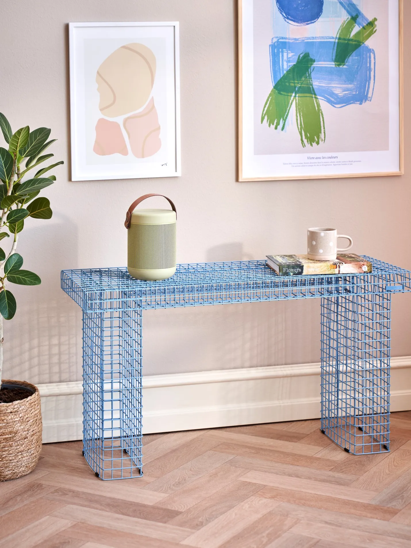 Søstrene Grene Schweiz WIRE BENCH Bank Smokey Blue