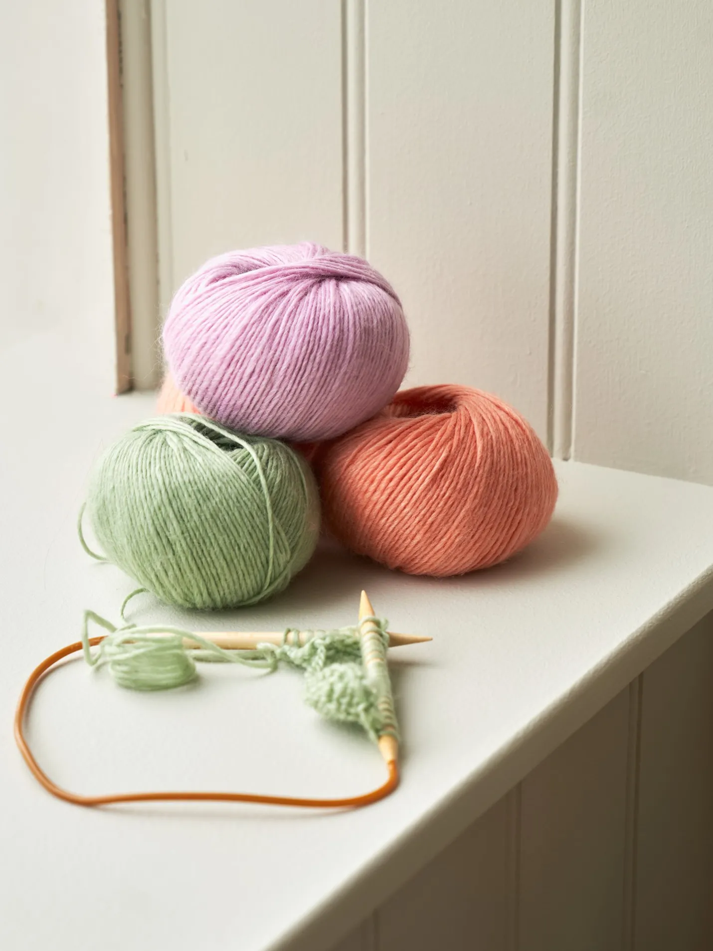 Sale Søstrene Grene Schweiz Woll-Bambus-Garn Peach